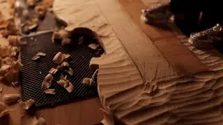 Making the Rough Arching of the Violin Top - Wood Carving ASMR