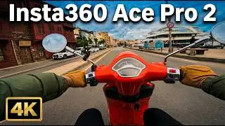 Vespa Primavera Insta360 Ace Pro 2 ilk Sürüş 4k| Istanbul