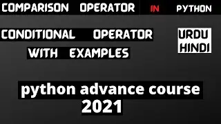 What is comparison operator in python HINDI. How to use comparison operator in python. CodeBench.