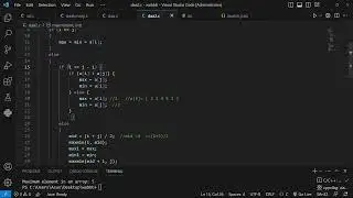 Max Min program using Divide and Conquer algorithm