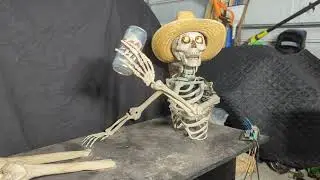 Buried Animatronic Skeleton - I Like Beer