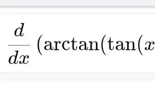 derivative of arctan(tan(x)) |#shorts #maths #derivative