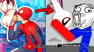 memes X Stickman | stickman Dismounting funny and epic moments #14