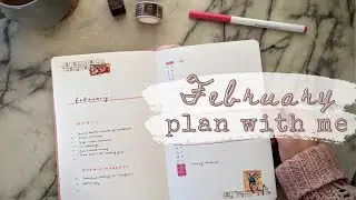 february plan with me | minimalist & simple 📖🖋