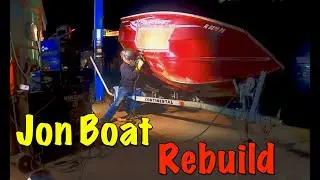 Wrecked Jon Boat Rebuild - Polar Kraft Boat Restoration Part 2