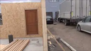 каркасный гараж, стройка продолжается