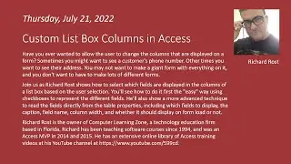 Custom List Box Columns in Access