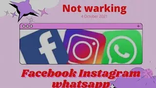 how facebook instagram whatsapp not working problem solved