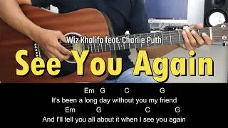 See You Again - Wiz Khalifa feat. Charlie Puth | EASY Guitar Tutorial with Chords / Lyrics