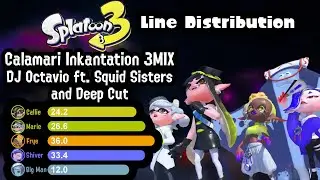 DJ Octavio ft. Squid Sisters & Deep Cut - Calamari Inkantation 3MIX | Line Distribution [Splatoon 3]