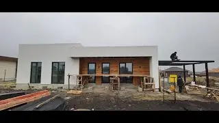 Обзор планировки одноэтажного дома с плоской кровлей. Посёлок Новосадовый, 41й микрорайон.
