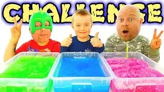 GELLI BAFF TOY CHALLENGE: I PJ MASKS SUPER PIGIAMINI, ROSY ALEX e Papa cercano Gattoboy con Gufetta