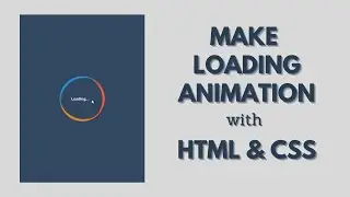How to Make  Loading Animation Using Only HTML & CSS | Citrine Academy