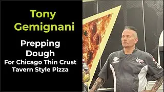 Tony Gemignani Dough Prep Chicago Thin Crust Tavern Style Pizza at Pizza Expo