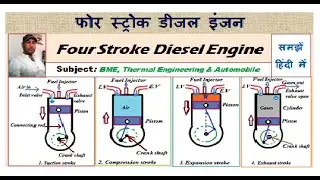 Four stroke diesel engine|Working of four stroke diesel engine| 4 stroke diesel engine