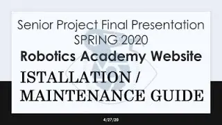 FIU SCIS-2020Spring-RoboticsAcademyWebsite-InstallMaintenanceGuide
