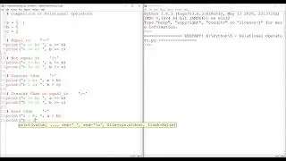 Comparison(Relational) Operators in Python