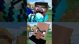 Baby Steve VS Bad Villager. Funny story. 