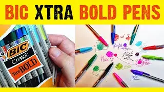 BIC Cristal Xtra BOLD color pen demo / review
