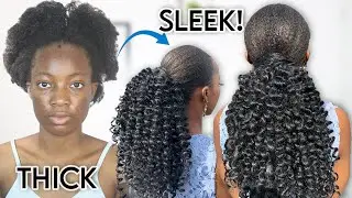 BEST METHOD: SLEEK CROCHET PONYTAIL ON THICK NATURAL HAIR