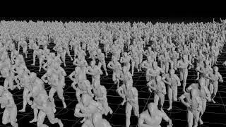 Houdini - Running Crowd Simulation with Ragdoll
