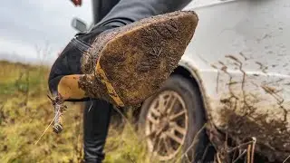 MUD SOLE HIGH HEELS || Mistress walks through the mud in high heeled ankle boots