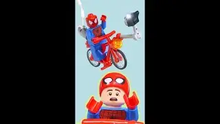 LEGO Spiderman Bungee Jump Web Bike! | 