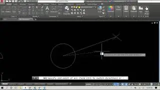 AutoCAD Tutorial: How to Construct a tangent to a circle from an external point. (Technical Drawing)