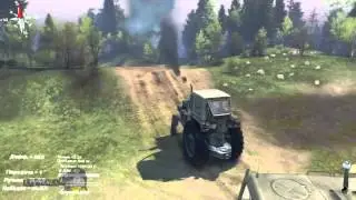 ЮМЗ Трактора СССР на бездорожье тест драйв SpinTires 2015
