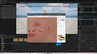 Metahuman - Unreal Engine 5 - add wounds - stiches - scars in minutes - easy no photoshop needed