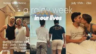 A GLOOMY WEEK IN JULY | new plants, typical work day, slowing down | gay couple in mumbai - VLOG #30