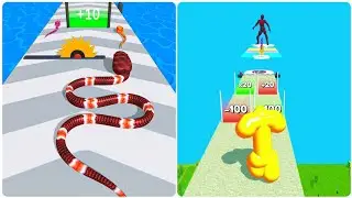 Snake Run Race Vs Tall Man Run 😍🧿😍All Levels Gameplay SE2A