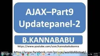 Ajax part-9 Update panel