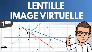 Lentille convergente : construction d'une image virtuelle | 1ère | Physique