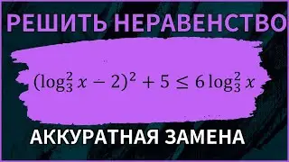 Логарифмическое неравенство на аккуратную замену