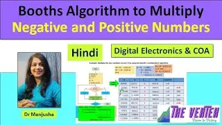 Booths algorithm for multiplication of  -9 and 23 in Hindi