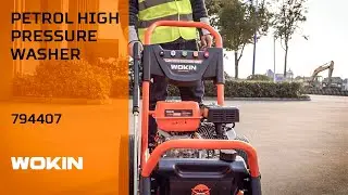 WOKIN Industrial Petrol High Pressure Washer with Soap Tank and Five Nozzles