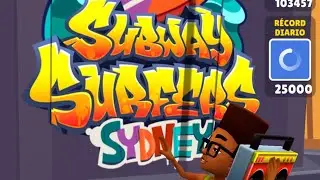 Ey sígueme mira como juego a Subway Surfers Sydney en mi iPhone