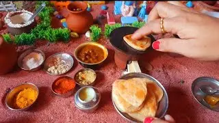 Miniature Kale chane + parathe//paratha & Kale chane mini &tiny food