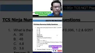 TCS Aptitude Questions & Answers 