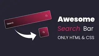 How To Make a Search Bar Using HTML and CSS in 3 minutes | awesome search bar | 