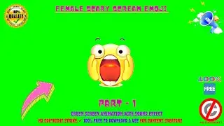 Female Scary Scream Emoji😱🔥Green Screen Animation with Sound Effect🔊👍🏻No Copyright Strike 100% Free
