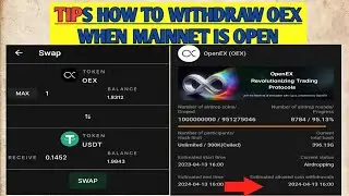 How to withdraw OEX Tips  when mainnet is open in April 13 2024