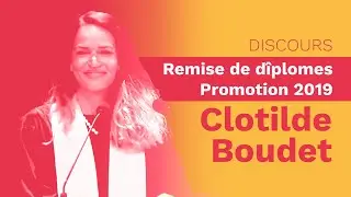 Discours de Clotilde BOUDET - Major de promotion M1 Mode-Beauté-Lifestyle