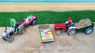 Diy tractor making bridge bricks loading tractor | diy tractor bridge making |diy tractor