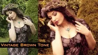 How to Create a Vintage Brown Tone  Effect in Photoshop || Photoshop Colour Grading Tutorial |