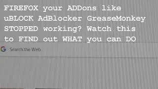 FIREFOX disabled ALL addOns How DO I FIX this? SOLVED