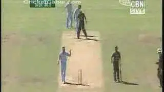 Australia vs India -- Stumped -- James Hopes drops his bat