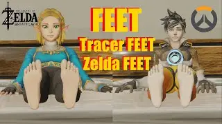 Zelda Tracer Feet Overwatch Zelda Breath of the Wild Feet Soles Trample Worship [3DFeetSoles]