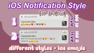 iOS Notification Style for Android (iOS 10 & 11 Banner Style) + iOS emojis